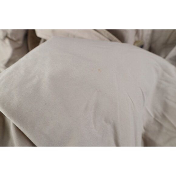 Vintage 70s 80s Orvis Womens 12 Distressed Lined Belted Trench Coat Jacket Beige - Picture 9 of 16